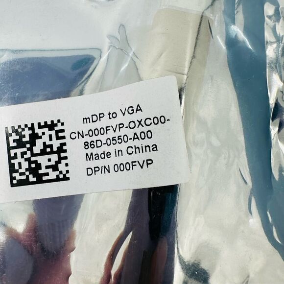 10 NEW Genuine Dell 00FVP (DAYBNBC084) Mini Display Port mDP to VGA Adapters - Picture 3 of 6